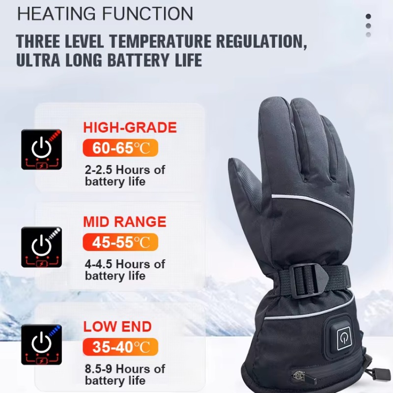 Heated Gloves Electric - Snowboard Touchscreen Calore Inverno Riscaldamento caldo