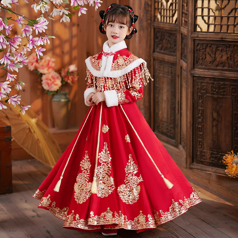Winter Clothing For Kids - Ragazze rosso cinese nuovo anno abbigliamento