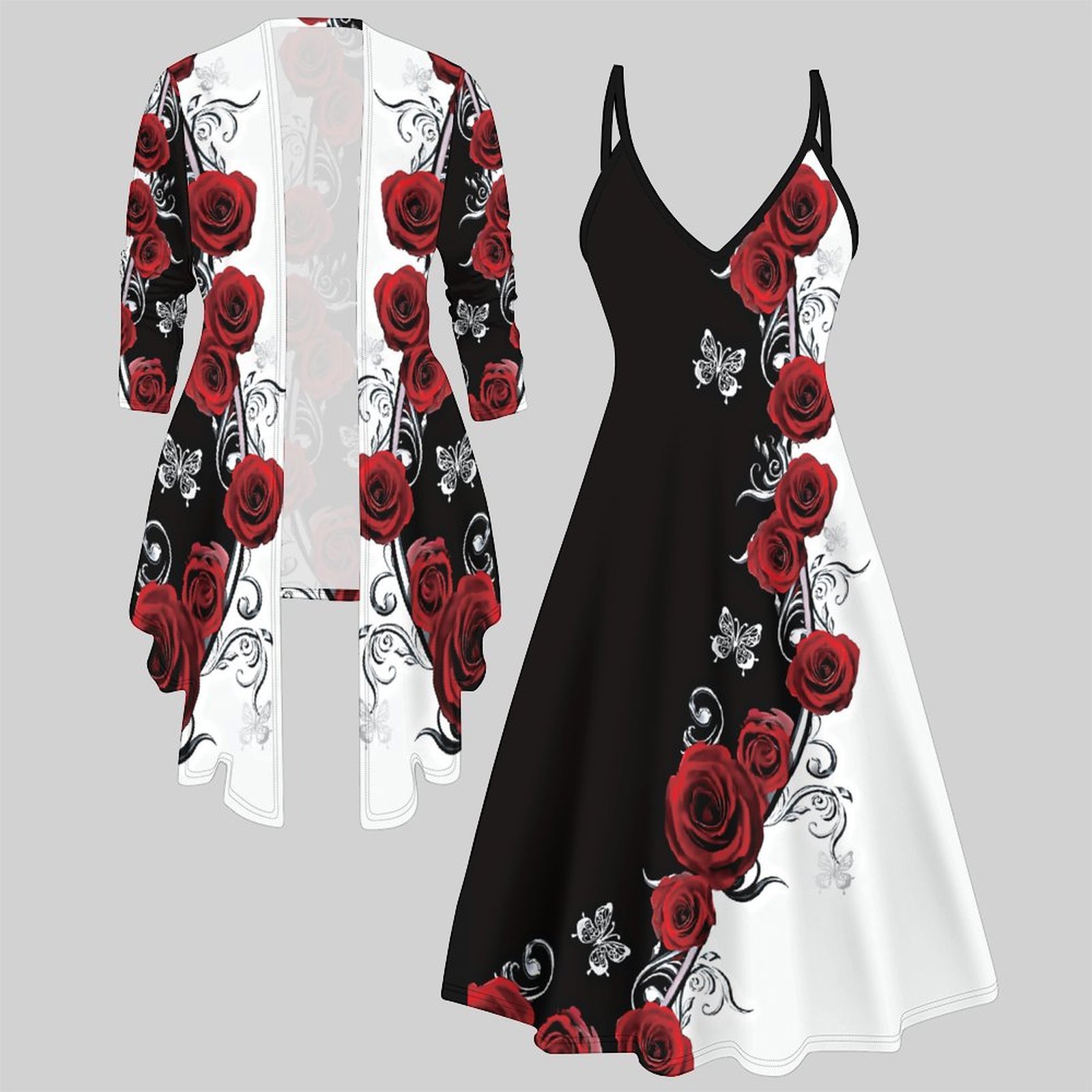Winter Clothing Deals - Completo due pezzi da donna: Abito
